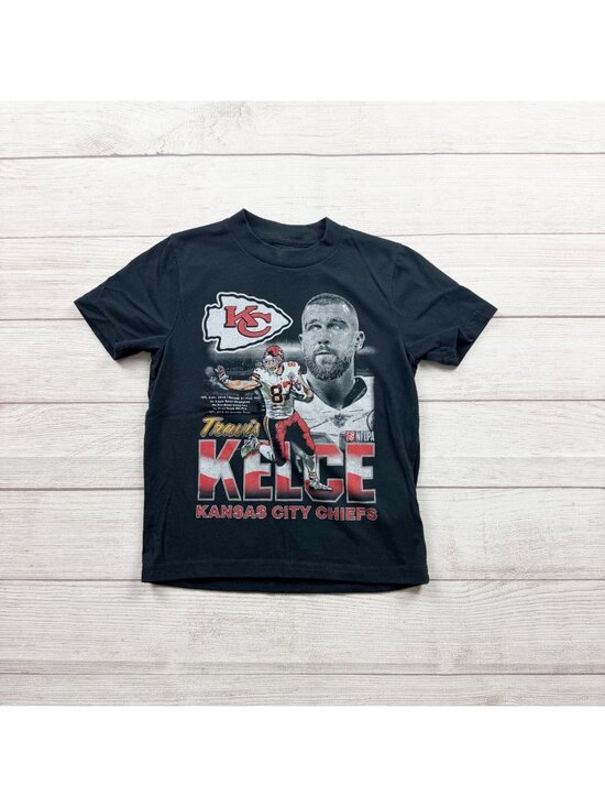 NFL Other - NFL Travis Kelce Kansas City Chiefs Kids Graphic Tee Black 7-8